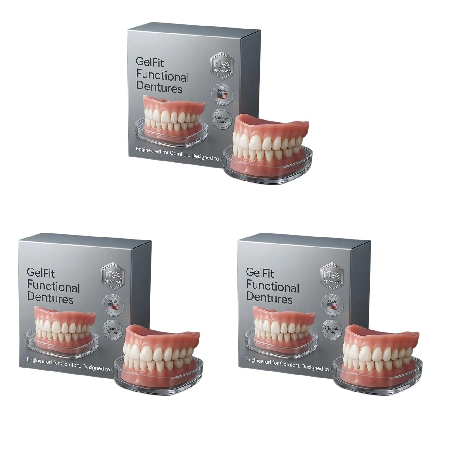 Amazon.co.jp: ワンタッチ付け歯 笑顔に自信を！シリコン製入れ歯 総